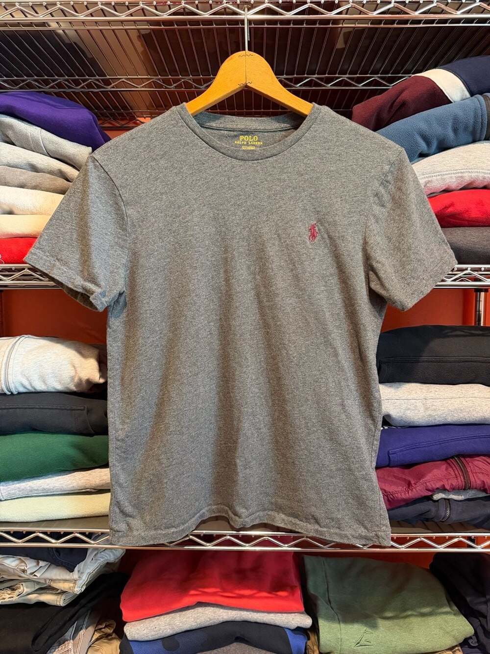 Polo Ralph Lauren T-Shirt Size M Gray Custom Slim Fit Crew Neck